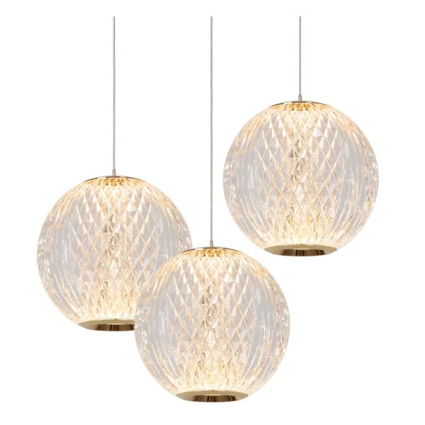 Lucide CINTRA - Pendant light - Ø 25 cm - LED Dim. - 3x4,7W 2700K - Transparant - detail 3